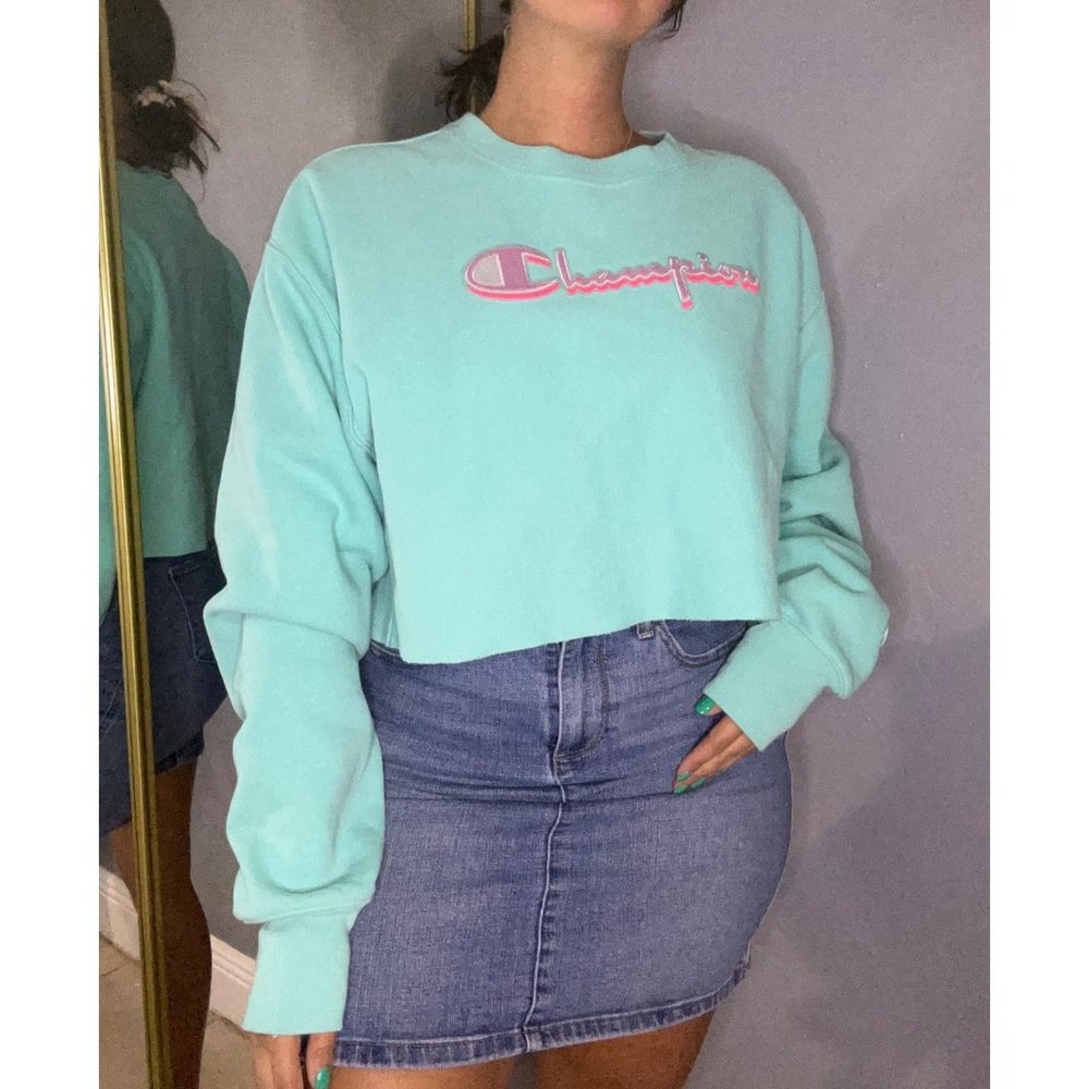 Turquoise Champion Pullover sweater